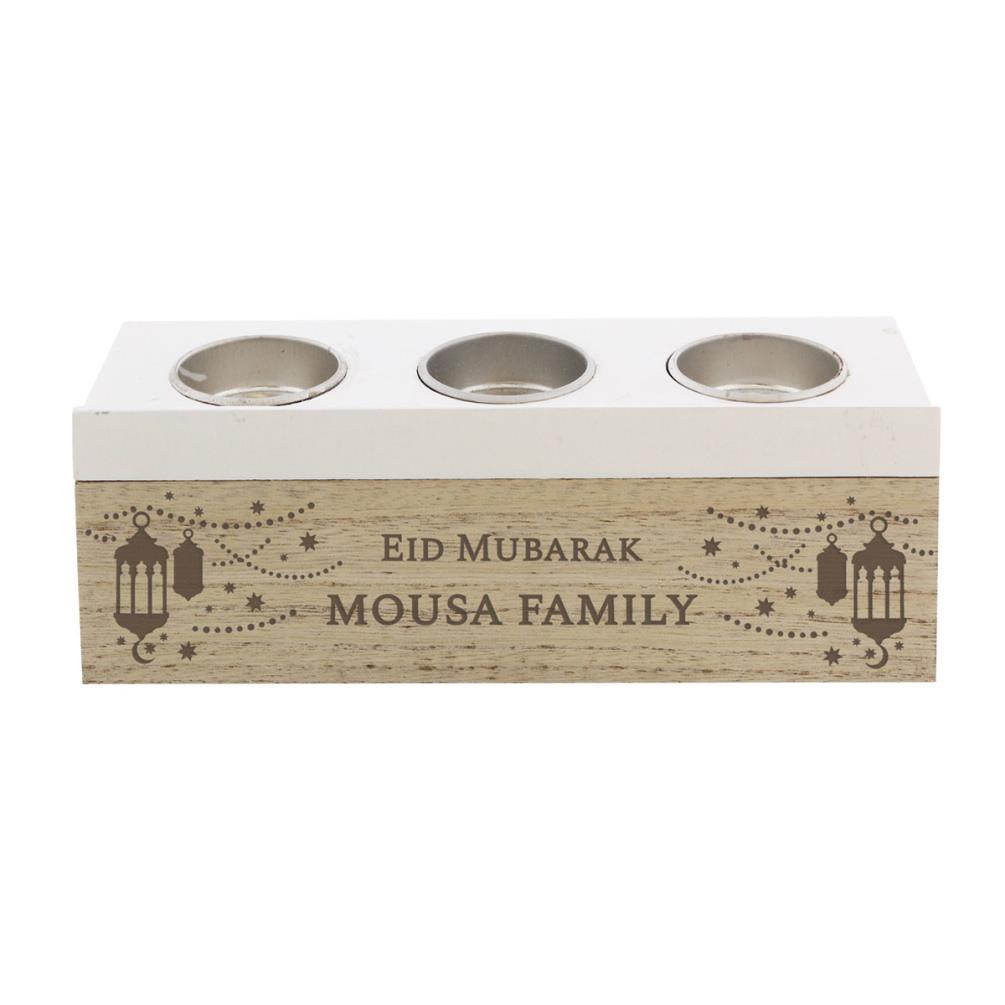 Personalised Eid Triple Tea Light Box £15.29